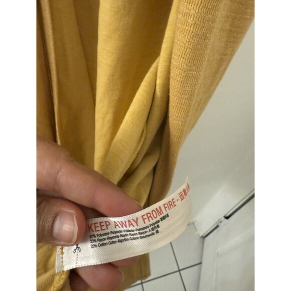 Free People Beach Women's Bicostal Open Front Duster Maxi Gold Cardigan Size SM - Picture 7 of 8